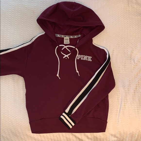 PINK Victoria's Secret Tops - PINK VS hoodie maroon